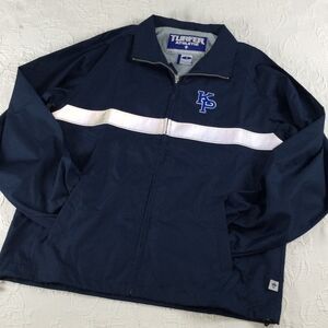 Turfed Athletic New Blue Silver Reflective Kentucky Wildcats Jacket Mens Small